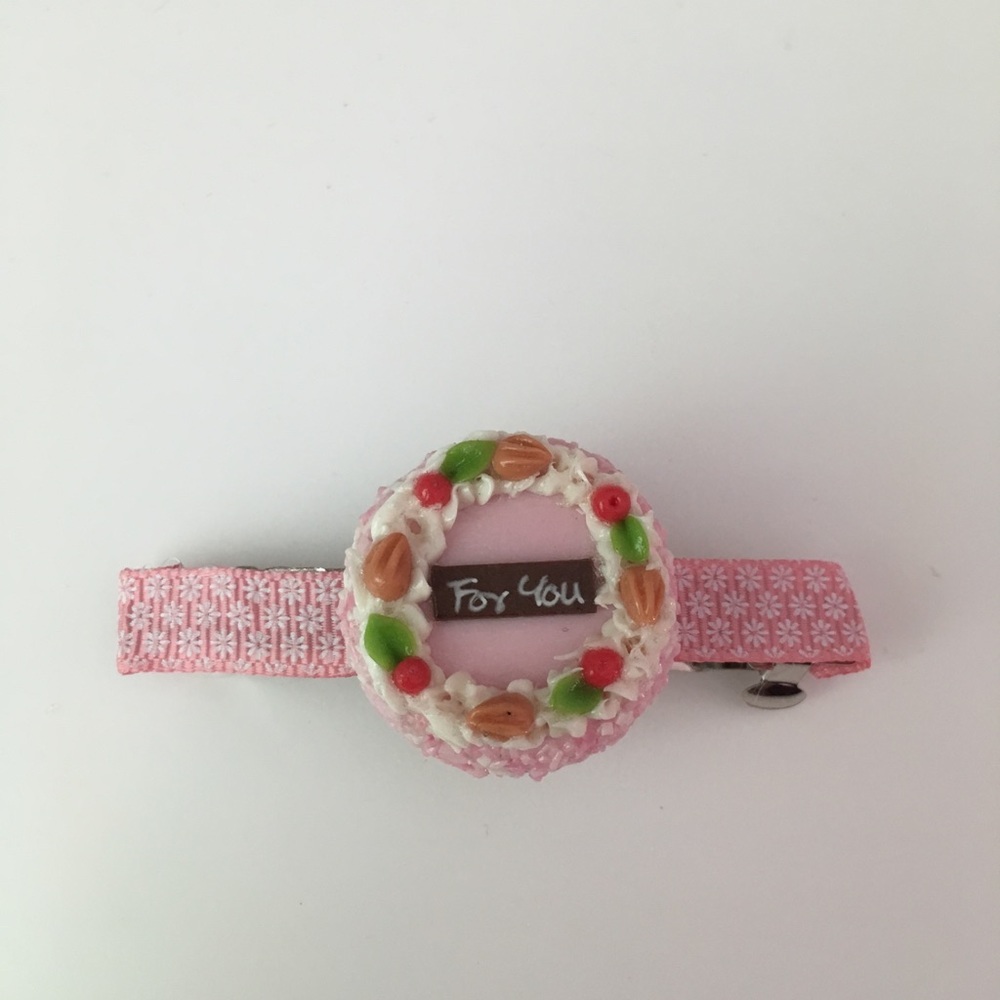 Handmade Cake hair clip